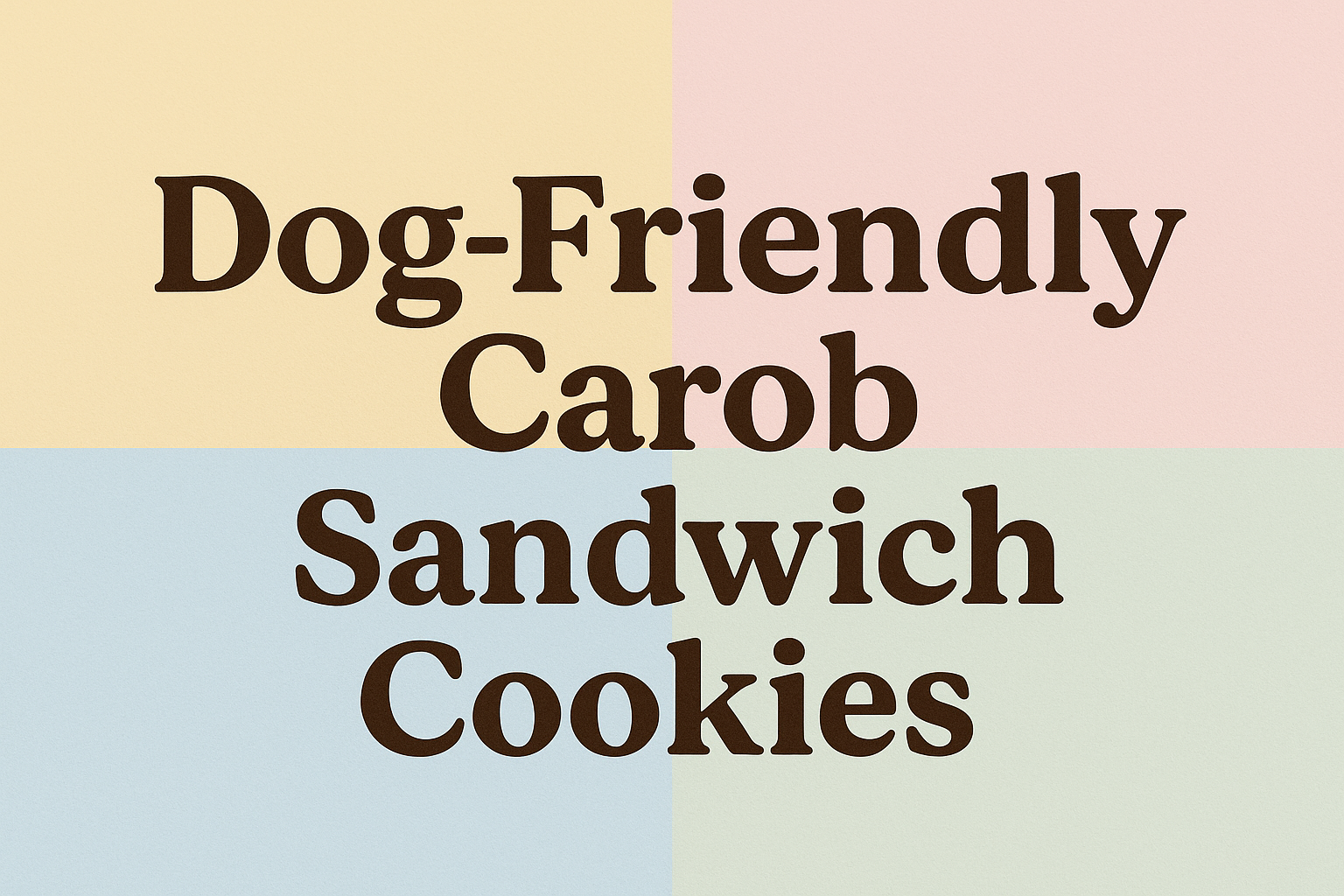 Dog-Friendly Carob Sandwich Cookies (Pup-Approved “Oreo Style” Treats)