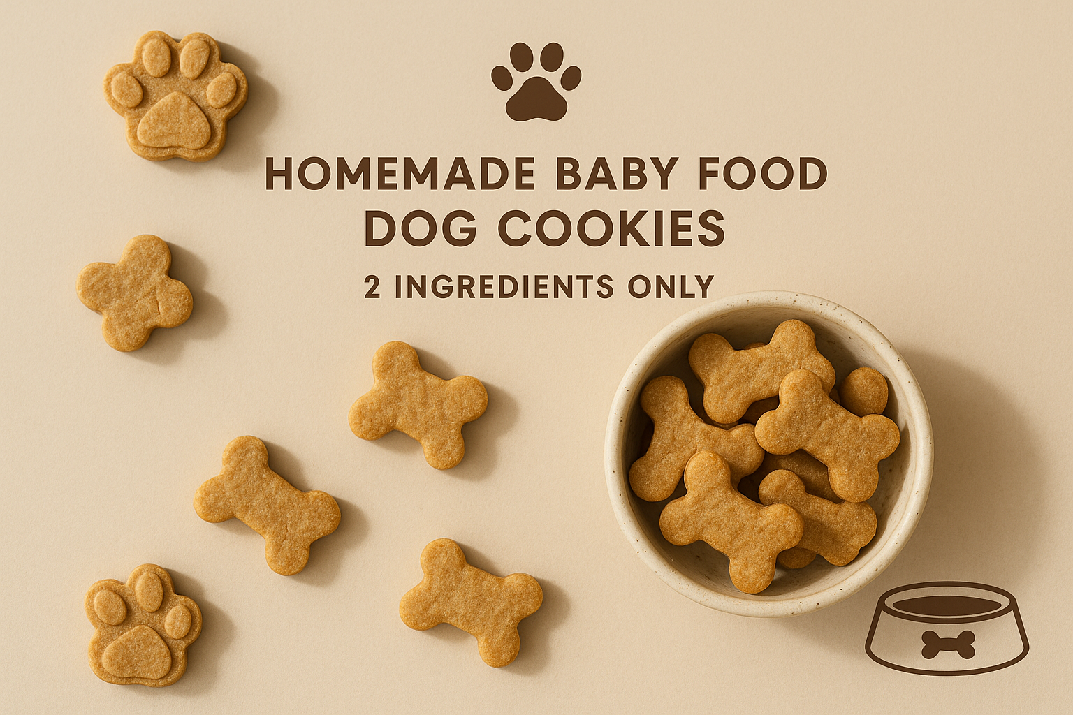 Homemade Baby Food Dog Cookies (Soft 2-Ingredient Treats for Sensitive Pups)