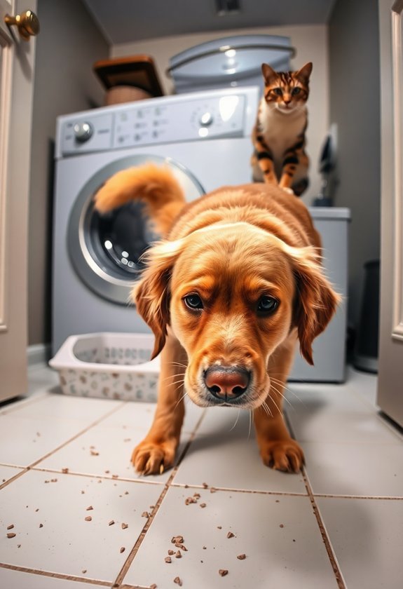 dog s fascination with cat feces