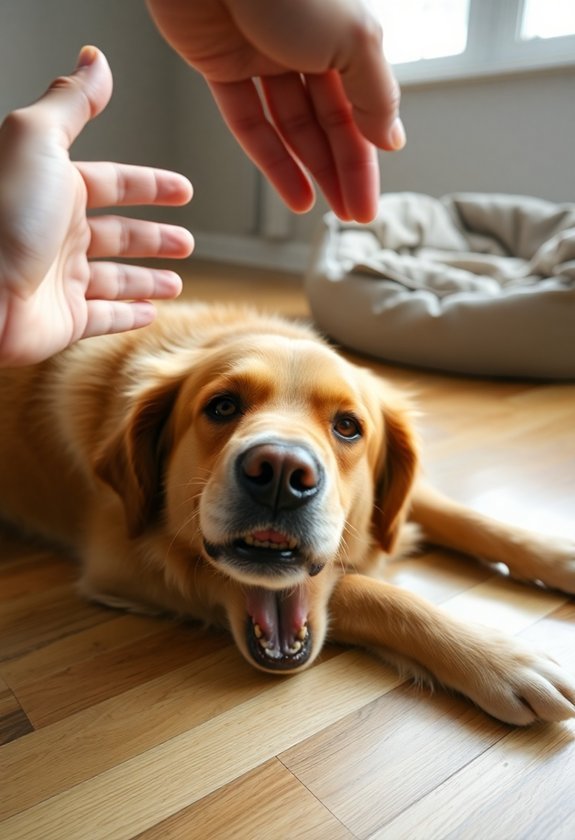 growling during petting interactions